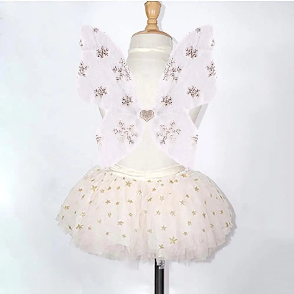 Led Butterfly Wings Baby Women Golden Color Light Up Blue Crystal Swing Wing Giant Big Size Party Angel Wings On Tree