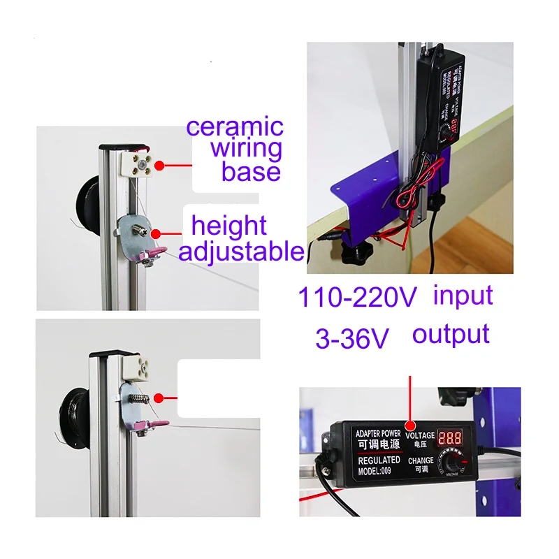 horizontal  hot wire foam cutter desktop  foam cutter Table edge and table top fixed hot wire foam cutting machine