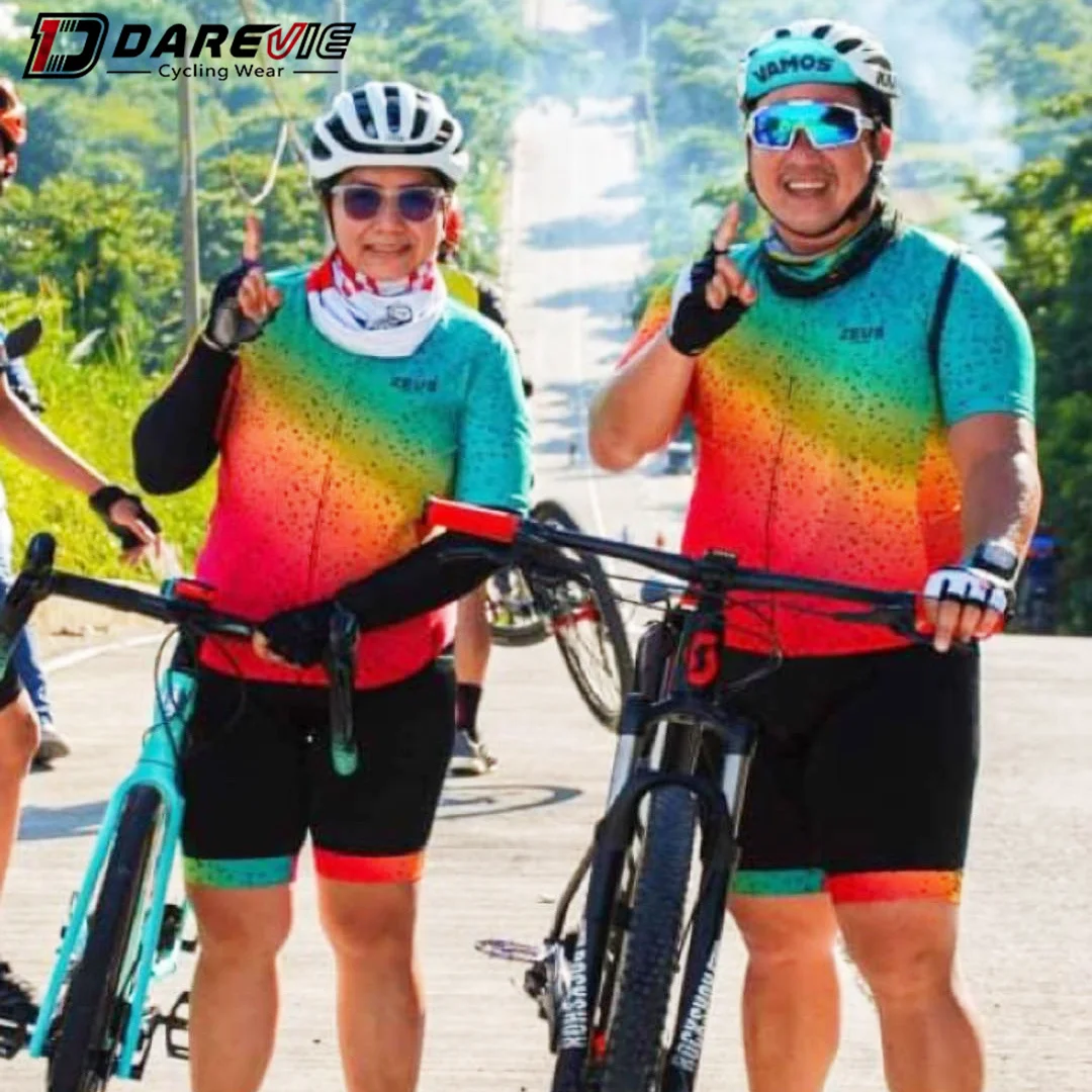 Darevie Women Men Bicycle Cycling Wear Clothing Uniform Custom Sports Bike Cycling Jersey Set Powerband Custom Logo Polyester