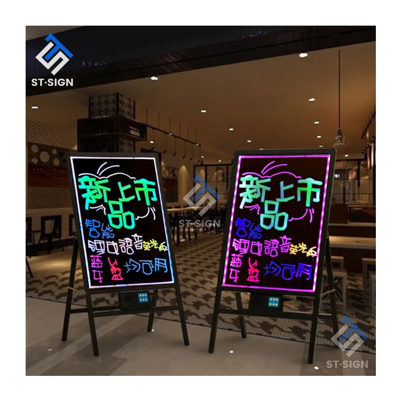 Factory Maker 7 Color Fluorescent Neon Diy Menu Message Advertising Glow Erasable Led Writing Sing Board