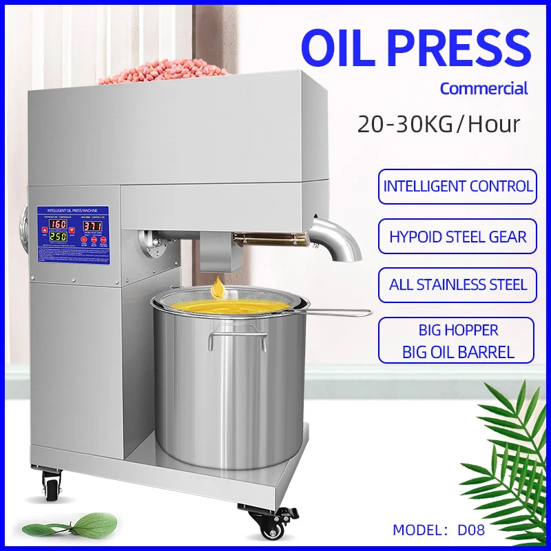 Commercial Use Peanut/avocado/coconut/soybean/ Screw Coconut Oil Cold Press Machine Provided 220v Automatic 70 Peanut Oil 20kg