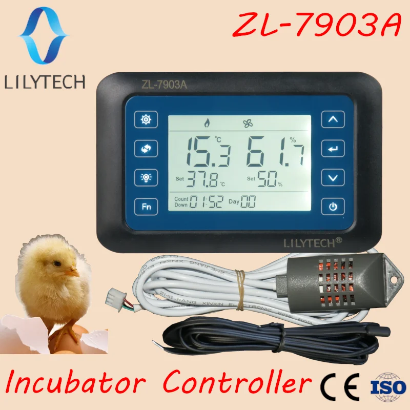 
ZL-7903A, New Version Super Multifunctional Automatic Intelligent Humidity and Temperature Incubator Controller,100-240Vac,XM-18 