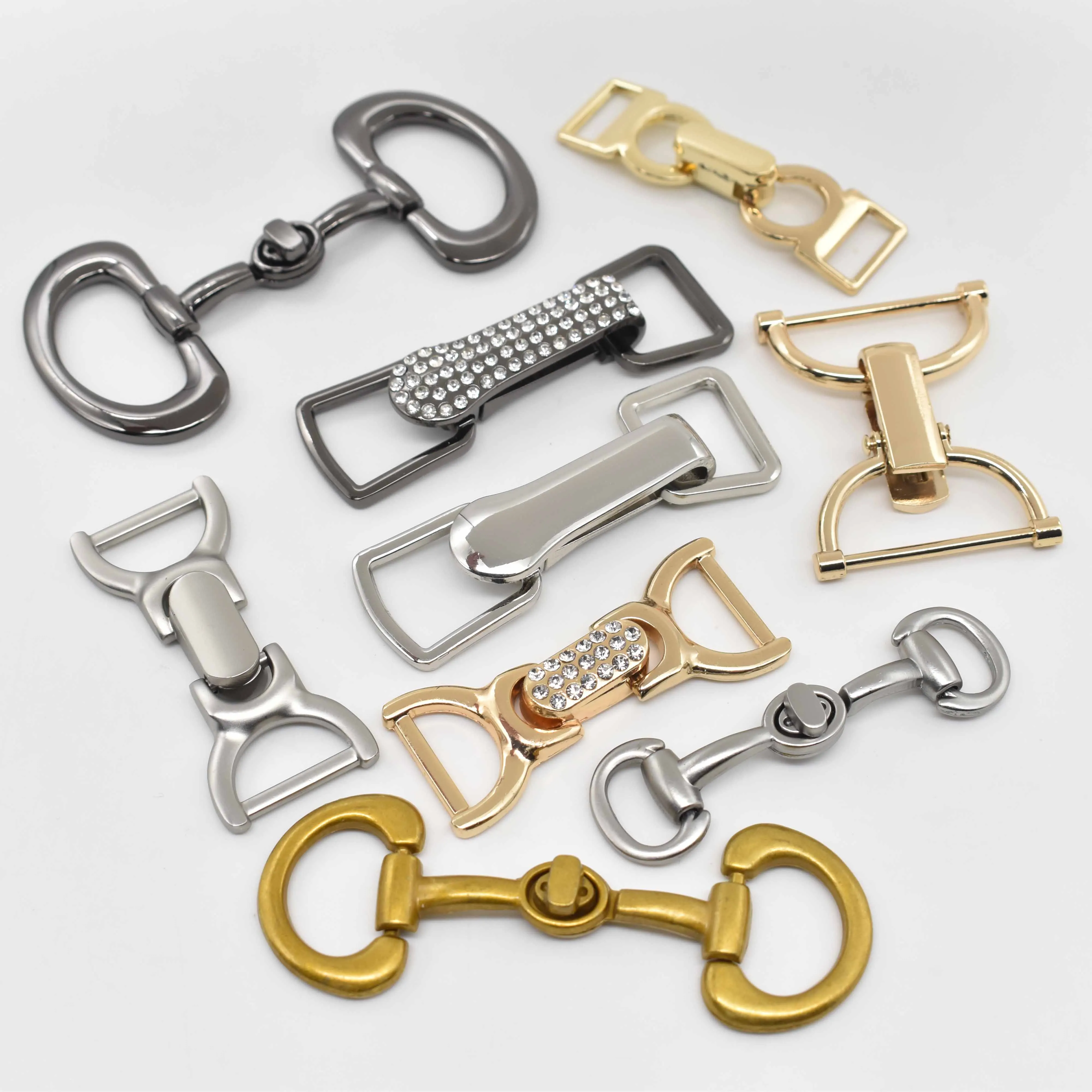 DKL-6 New Fashion 15mm Belt Clothing Decorate bra front closure Connector Ring Buckle Chain