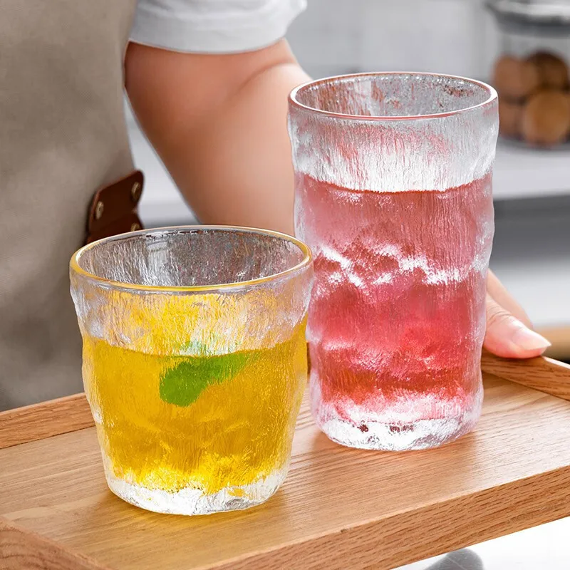 Low Price 300ml 350ml Guaranteed Quality New Glacier Pattern Glass Beer Beverage Cup
