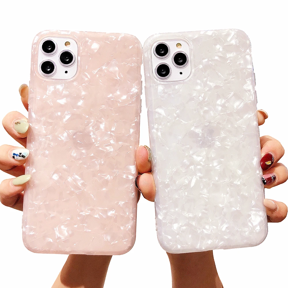 
Glitter Pearly-lustre Shell IMD Soft TPU Mobile Phone Case For iPhone 11PRO MAX 