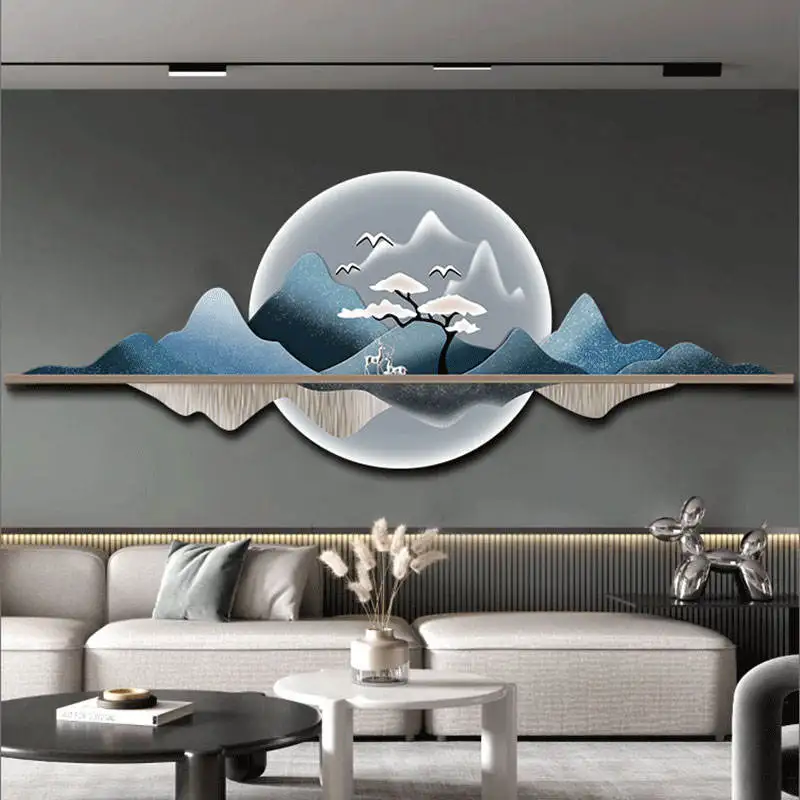 3D настенное искусство УФ-декоративная живопись СВЕТОДИОДНАЯ Печать украшение для дома Изысканная резная Хрустальная фарфоровая