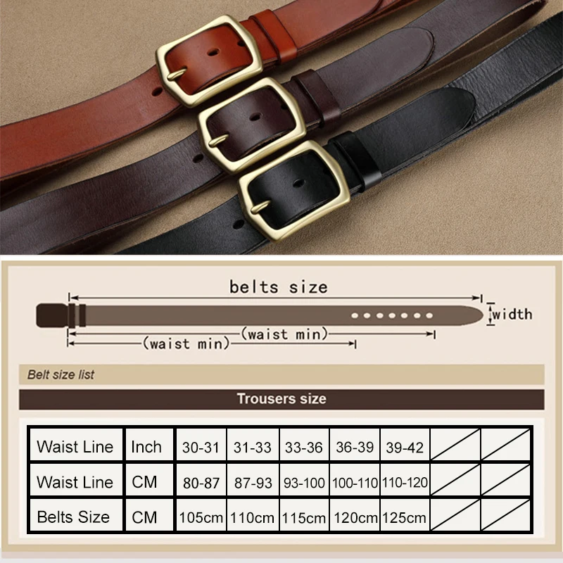 Free Engraving Luxury Branded Blank Belt Buckle Mens Designer 100% Genuine Leather Vintage Business Belts