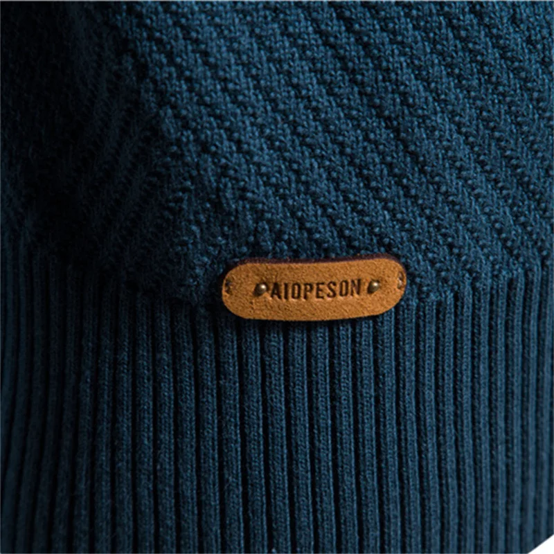 Solid Color jacquard weave Cardigan Men Casual Quality Zipper Cotton Winter Mens Sweaters Fashion Basic Cardigans jacket for Men