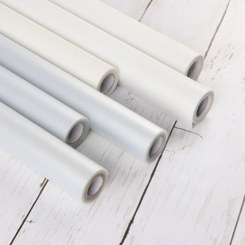Jinyi 9041 Half Transparent Pattern Embossed 3D Effect PVC Vinyl Window Glass Sticker Foil Film