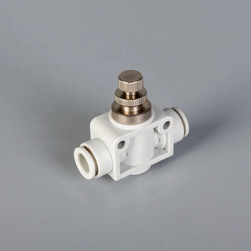 Eshiong metal elbow air connector Quick pneumatic fitting with hand valve