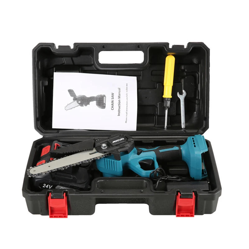 Portable Cordless Mini Electric Chainsaw Oem 4/6 Inch Battery Lithium Mini Cordless Chainsaw