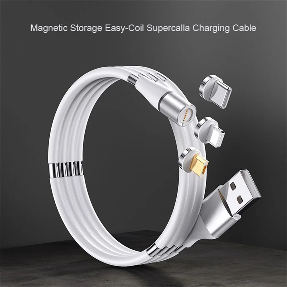 2020 hot self winding charging cable all in one charging cable magnetic charging cable