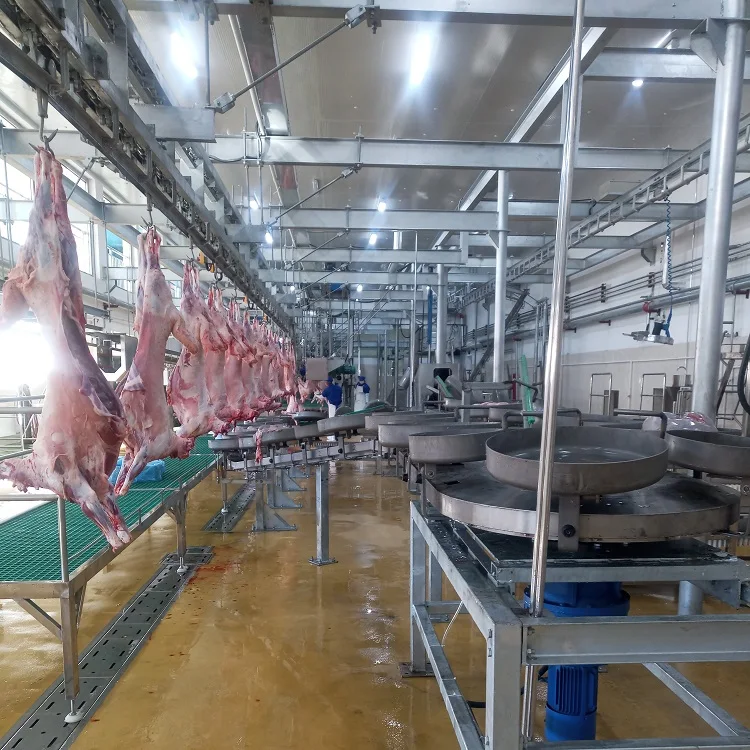 Complete Goat Slaughter Machine sheep pre-peeling conveyor track for sheep slaughtering line