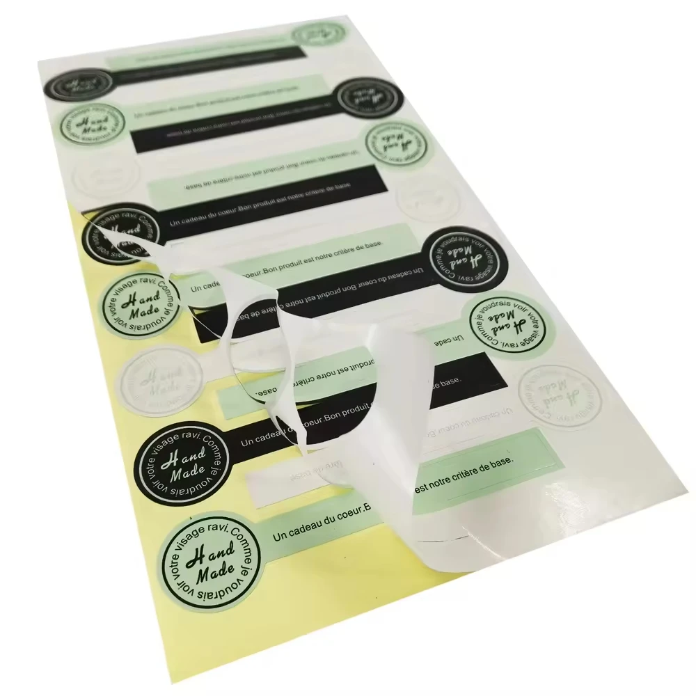 Custom Self Adhesive Waterproof Glossy Storage Food Bottle Packaging Seal Kraft Paper Adhesive Sticker Labels