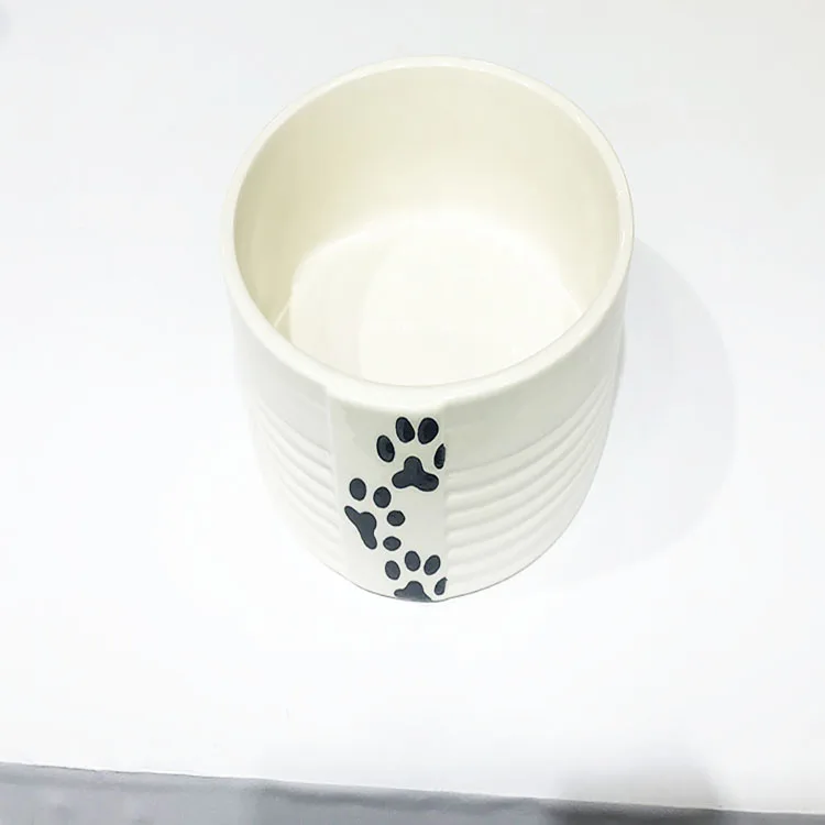 High quality  Pet Feeder  bowl bamboo pet dish ceramics luxury ceramic pet bowl for cats and dogs