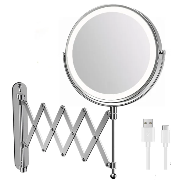 19.6 Inch Extendable Accordion Bathroom Mirror