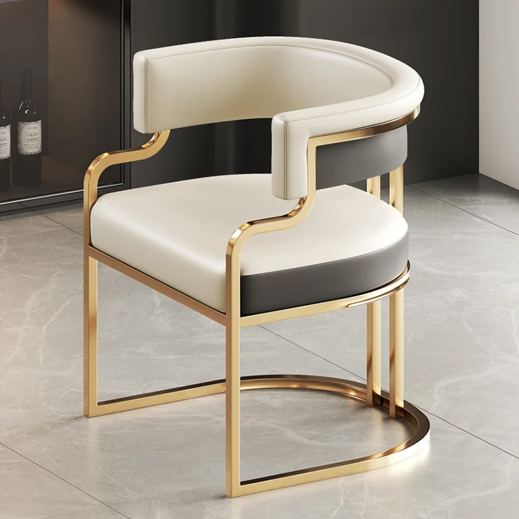 Hotel dining room chair luxury modern gold stainless steel living room velvet dining chair