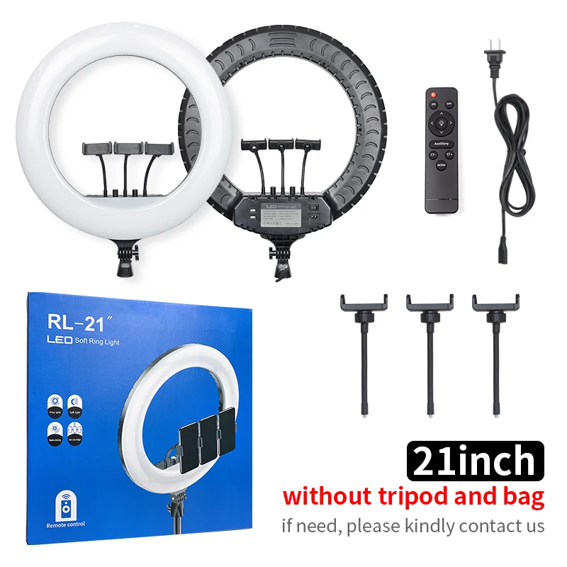 Beauty 21inch 54cm 3000-6000K Dimmable Ringlight Camera Video Live Broadcast Makeup Selfie Big LED 21 Inch Ring Light