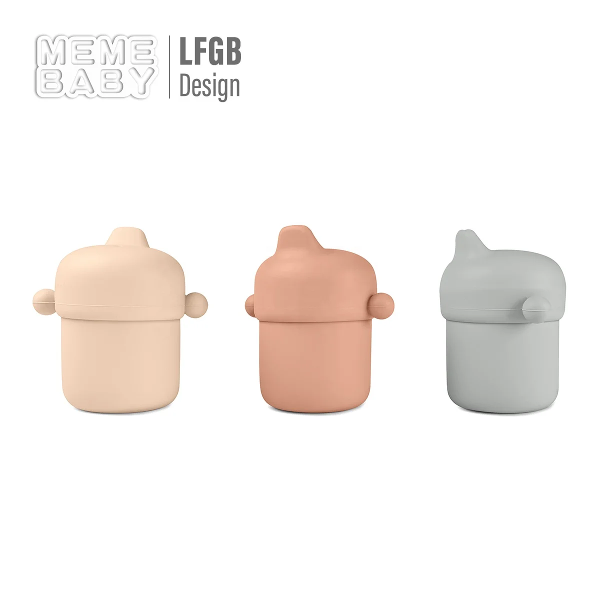 Leakproof Food Grade Silicone Sippy Cups Holder Kids Toddler Children Water Drinking Training Silicone Baby Sippy Cup Wholesale