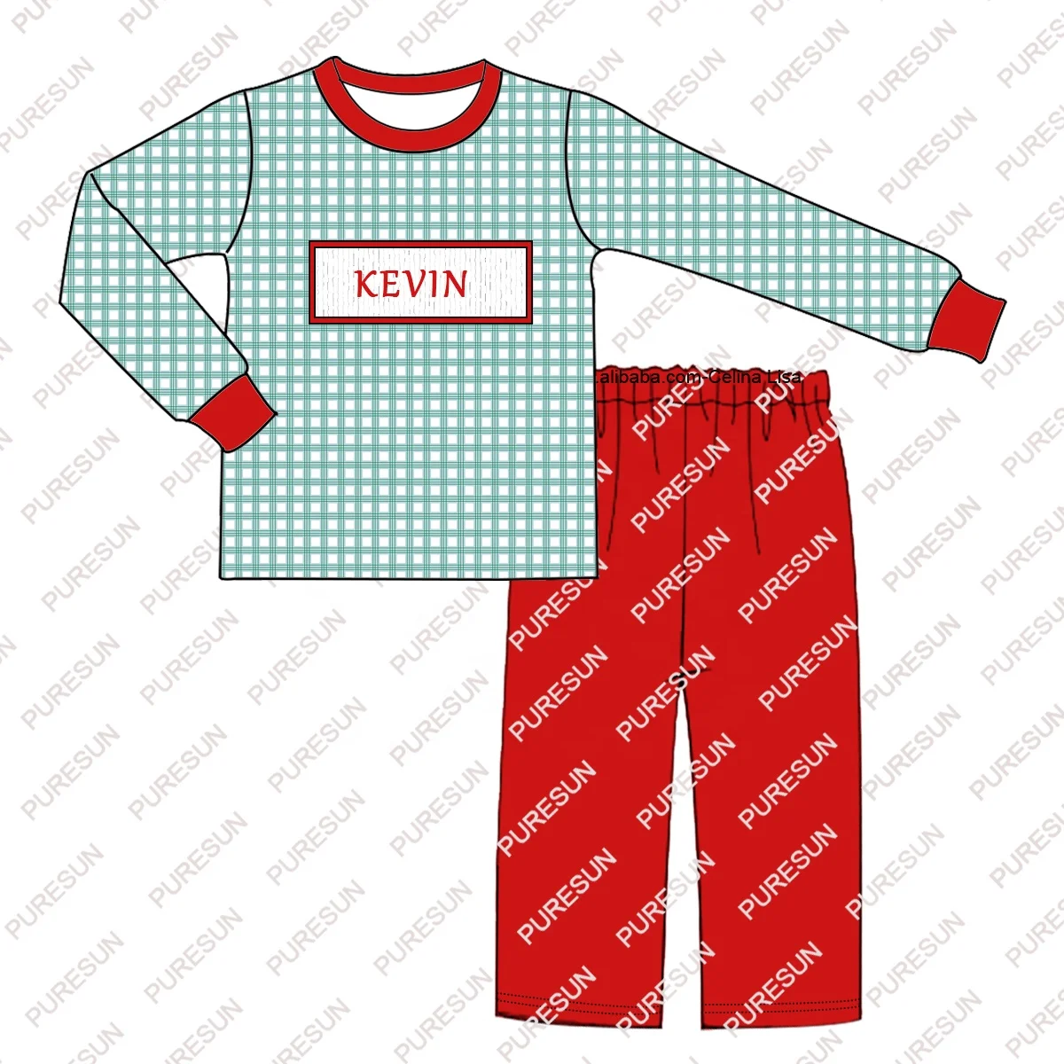 2023  baby girls boys clothing collection name embroidery smock Christmas ornaments print toddler girl outfit