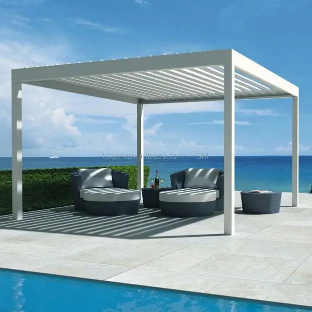 FRSTECH WPC products wpc decking & composite wood retractable pergola