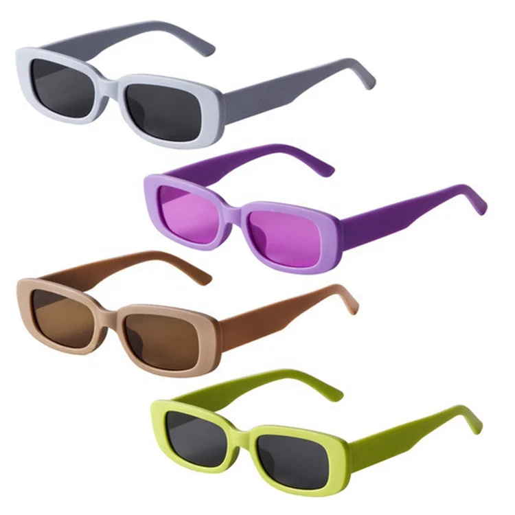 3550 Small Framed Rectangle Plastic Sunglasses Gafas De Sol Private Label Vintage Trendy Shades Sun Glasses Sunglasses Mens