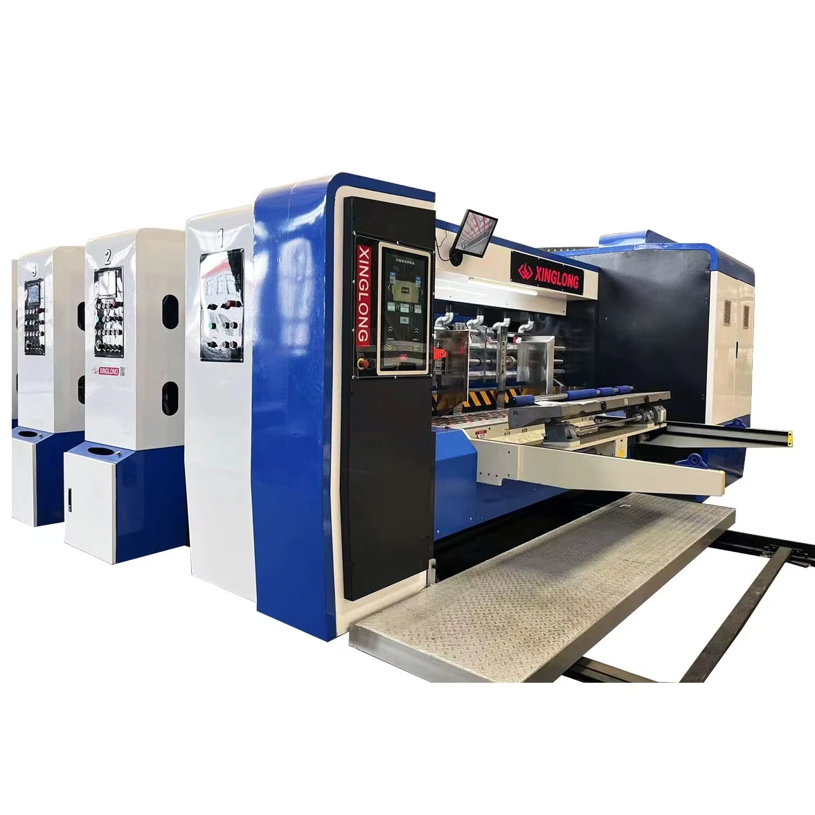 Hot Sale Model 1224 Vacuum Transfer Four Color Printing Rotary Die Cutting Corrugated Carton Machine