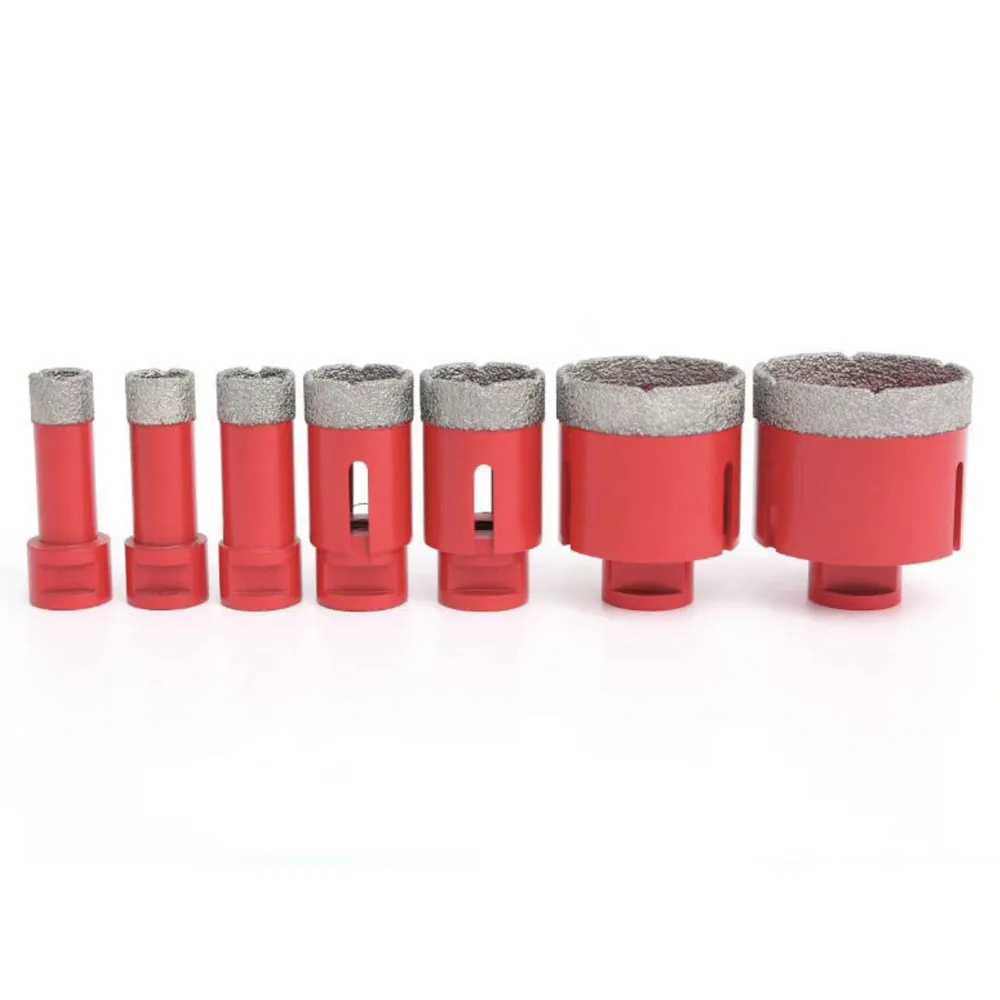 M14 Steel Diamond Core Drill Bit Set Vacuum Brazed Tiles Cutting Bit & Hole Saws Kit for Concrete Granite Marble Glass