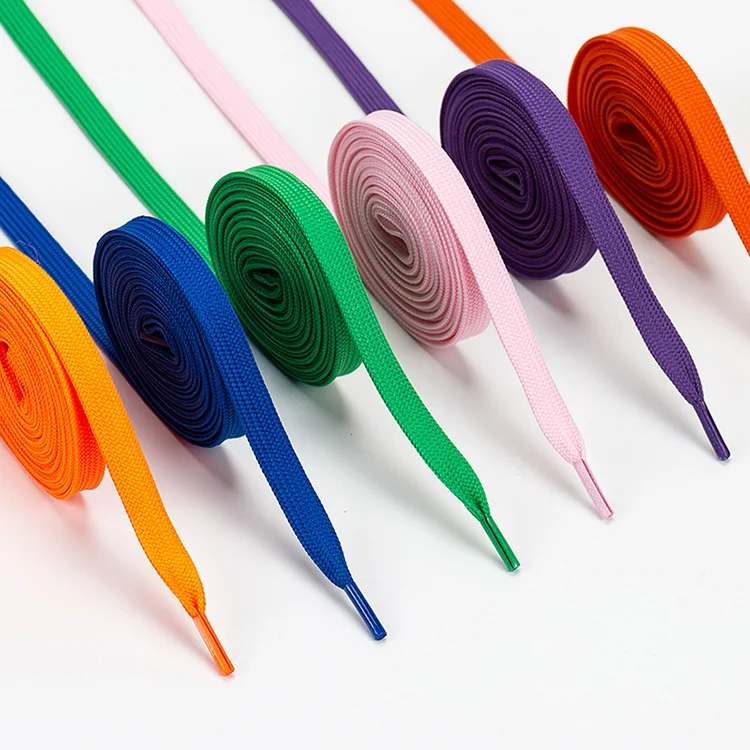 High Quality 10mm Double Layer flat shoelaces Sneaker shoe laces colorful Shoelaces replacement shoelaces