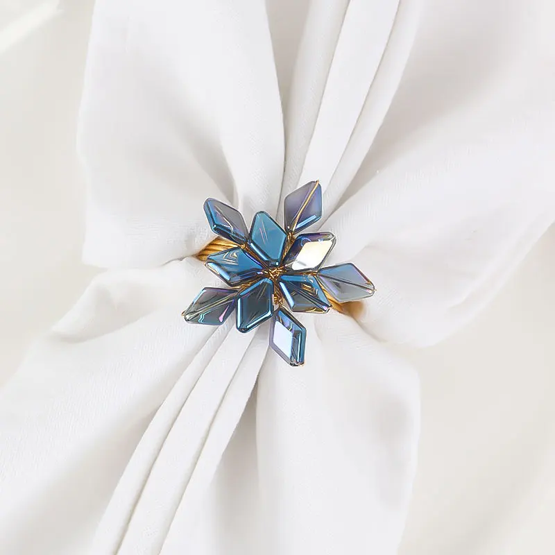 Tabletex New Design Crystal Rhinestone Diamond Napkin Ring Napkin Holder for Wedding Banquet Table Decor