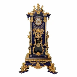 L125*W55*H232cm Classic Green Fashion Ceramic Copper Clock Large European Retro Floor Clock