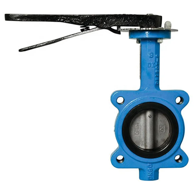 Ductile Iron Center Vertical Plate Soft Seal Double Clip Disc Connected  Epdm Seat Butterfly Valve