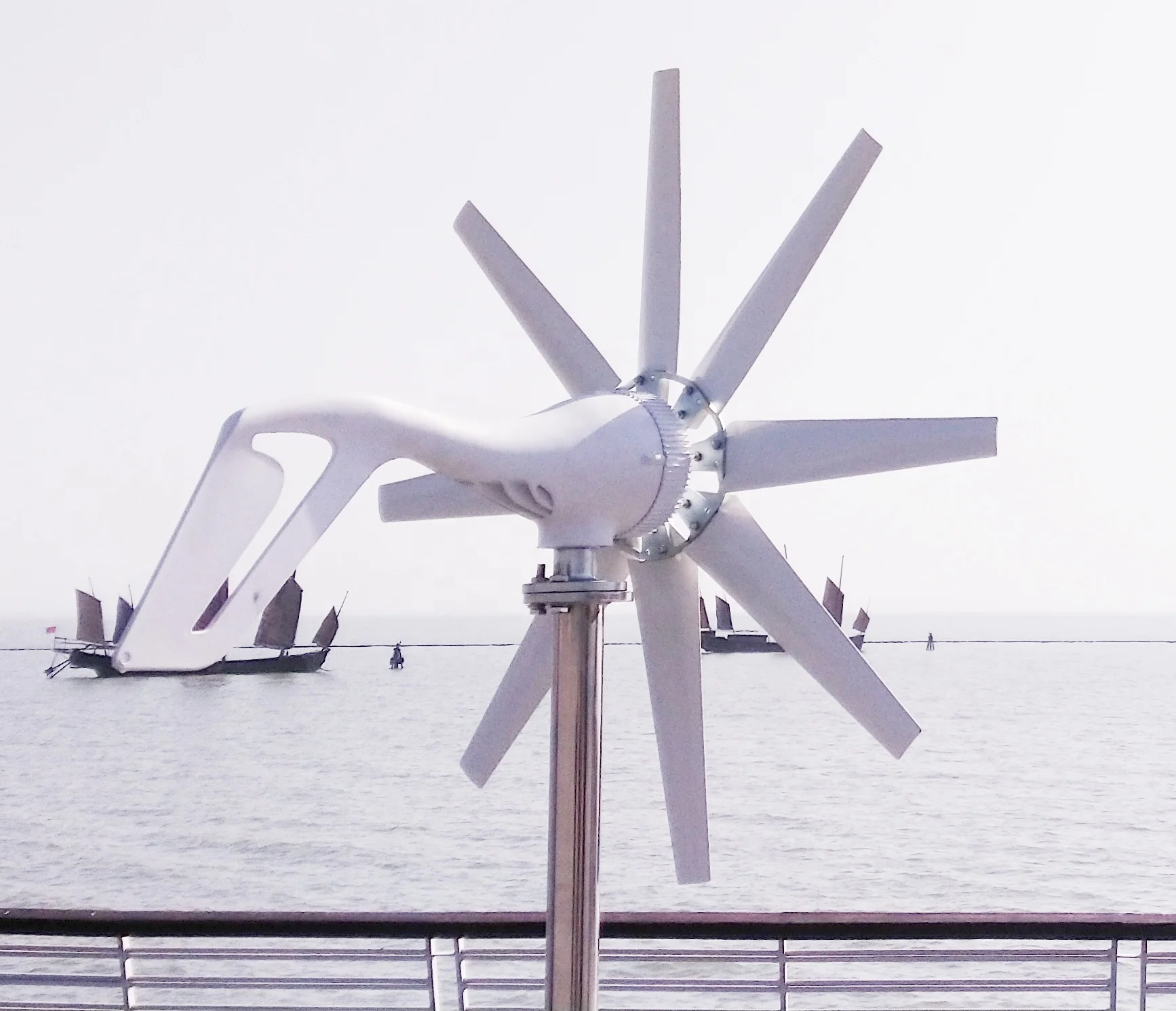 Horizontal Wind Turbine Generator for Home Use High Efficiency Goods 1000w 12v 24v CE 3 Phase Permanent Magnet Generator