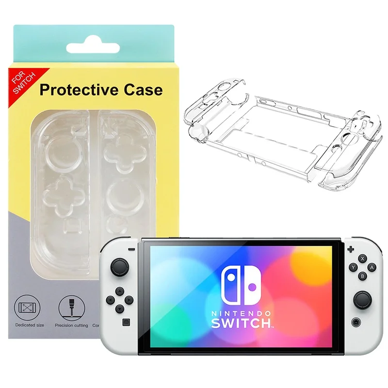 Wholesale Covered Hard Clear Case Shell For Nintendo Switch Oled Transparent Full Body Protector Crystal Case