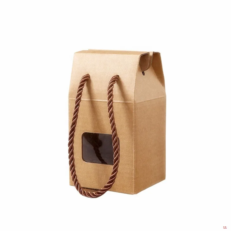 Custom buy food lightweight foldable paper boxes brown kraft paper box yiwu