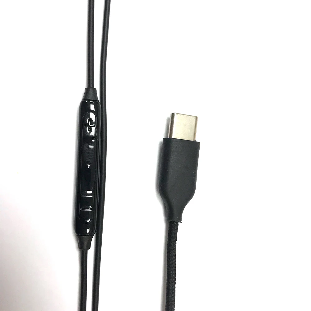 2020 IG955 In-ear Bass Sport Headset Earpieces Type-C Wire Running Earphonewith Microphone for Samsung