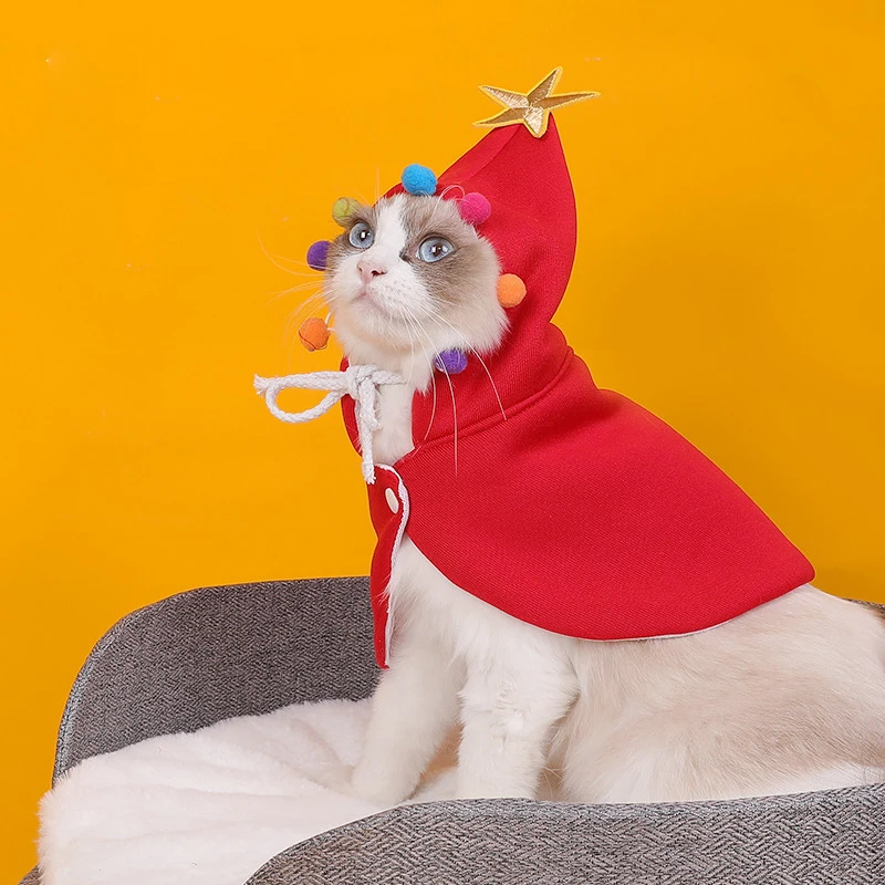 Cozy Cotton Pet Costume Cartoon Style Winter Coat for Halloween and Christmas Perfect Warm Clothing for Cats and Dogs