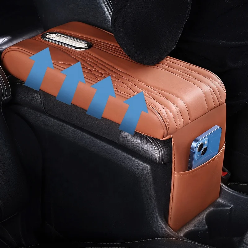 Car armrest box pad car cushion armrest box heightening pad universal paper pumping type Auto Parts Car decoration