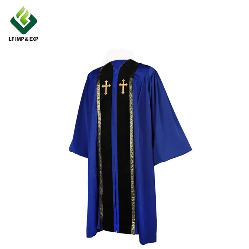 OEM service church choir uniforms wholesale clergy/choir robes embroidery