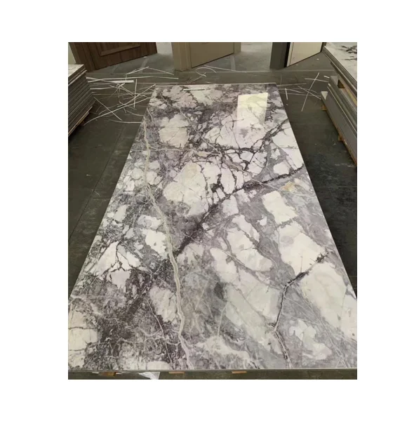 bamboo charcoal board modern Marble Sheet fiber wall board PET marble bamboo charcoal veneer wooden panel
