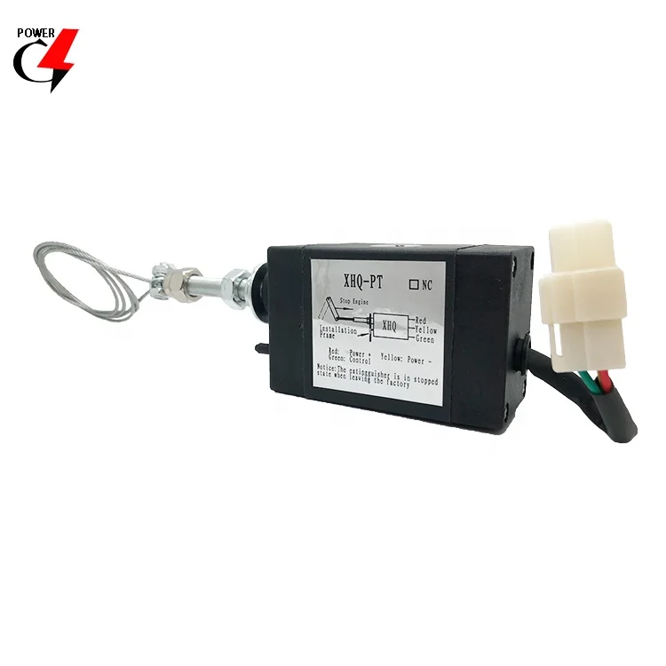 Дизельный двигатель топливный запорный соленоид клапан XHQ-PT 12V 24V генераторной установки единый генератор мощности для запорного клапана запасные части