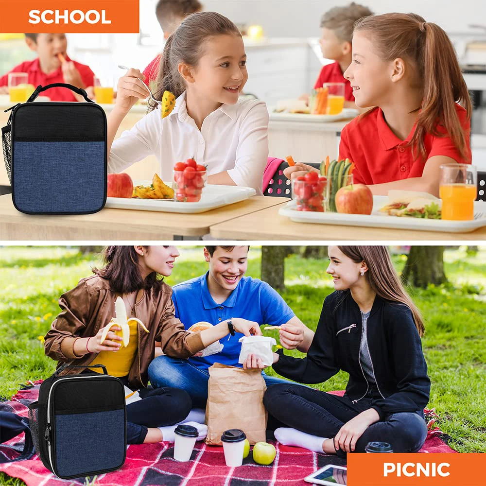 BSCI Custom Premium Insulated Lunch Box Soft School Leakproof Small Lunch Pail Reusable Compact Cooler Tote Lunch Bag