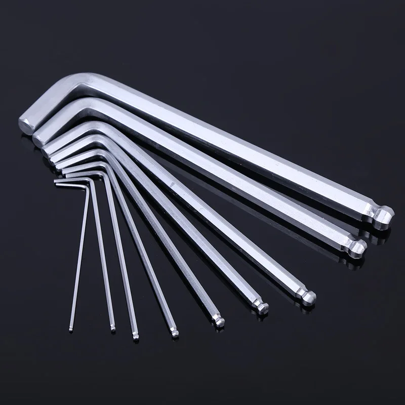 Industrial Grade T-Handle Hex Key Allen Wrench Set Long Arm Ball End Hex Key Set Tools