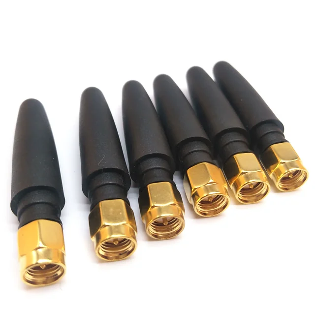 GSM /2G/3G/4G/2.4G 2dbi Gold 90 degree Angle SMA male  wifi antenna