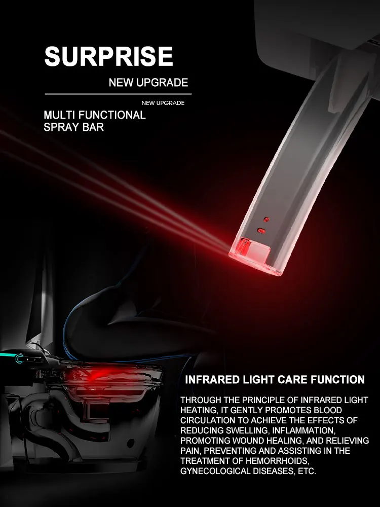 Dual Flush Toilet with Intelligent Smart Bidet Seat and Wireless Remote Control Chair Height Auto Flush, Auto Open Close