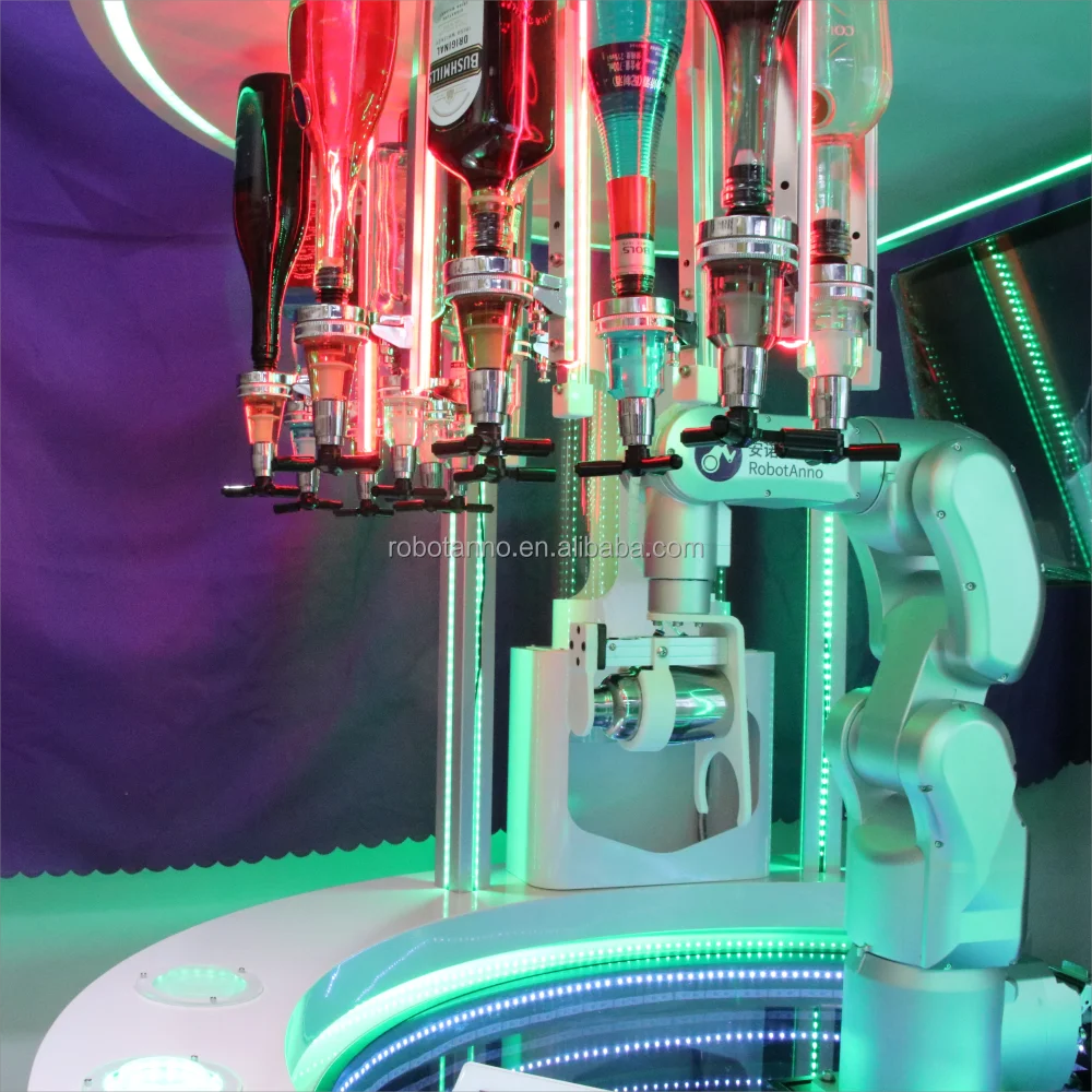 Automatic 6 Axis Robot Bartender Vending Machine Card Payment Cocktail Intelligent At Bar And Home Party