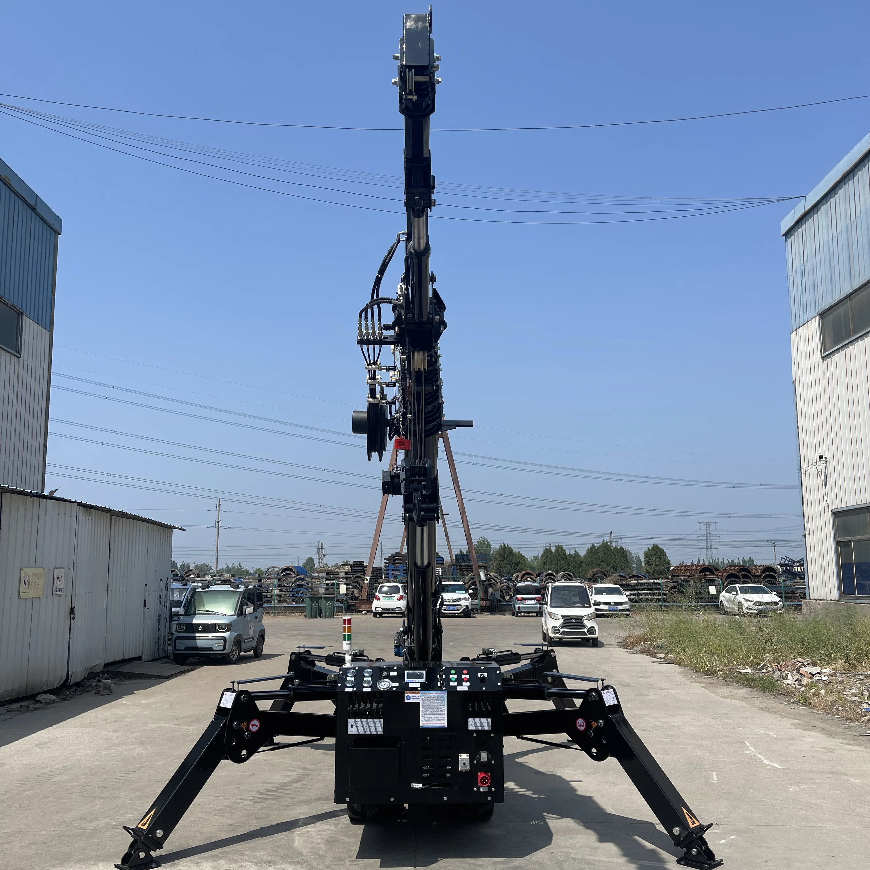 P-016 china mini crane portable electric spider electric crane for sale with remote 1 ton 3 ton 5 ton price precise