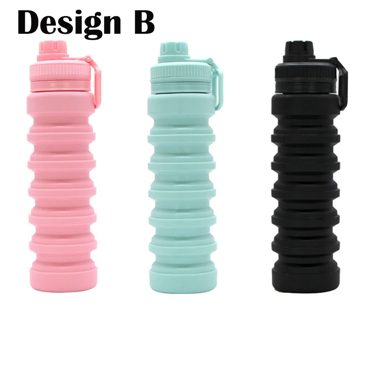 Collapsible Outdoor Travel Sports Portable Camping Fold Up Drinking Coffee Cups Mugs Cup Silicone Folding Foldable Water Bottle
