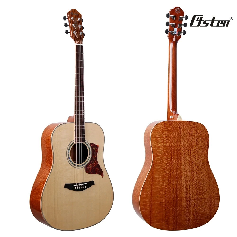 Custom Design Black Matte Die-cast Machine Head Solid Spruce Wood All Kinds Of Guitar Acoustic Guitar For Sale