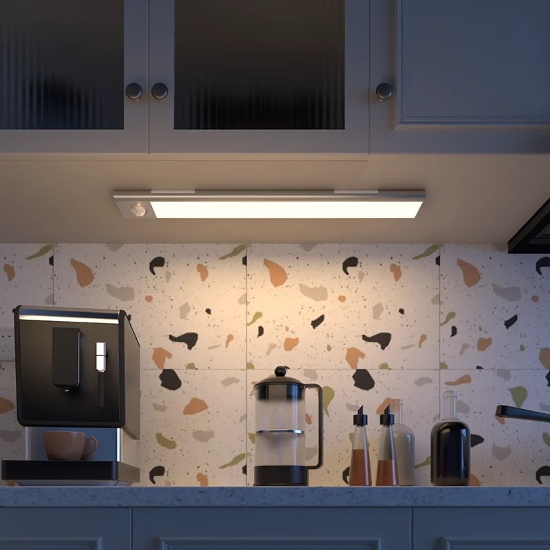 Motion Sensor LED Night Light Rechargeable Closet & Wall Lamp with 3 Colors under Counter & Cabinet Lighting for Room